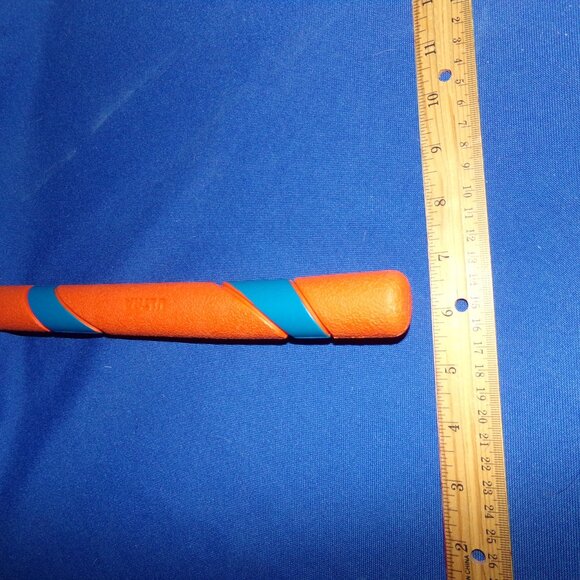 New Chuckit! Ultra Fetch Chew Stick Dog Toy - Large Orange & Blue Heavy Rubber - Picture 3 of 3